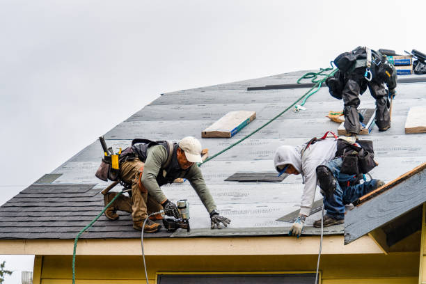 Professional Roofing technician working in Groton, CT